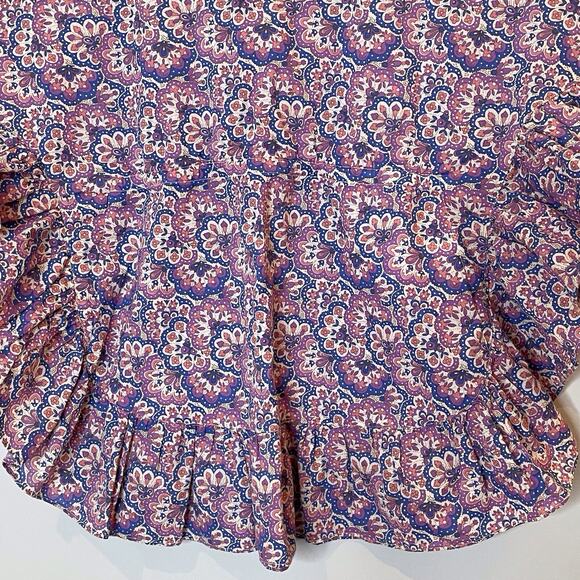 Mini Boden Printed Poncho Kaftan Swim Coverup Lupin Peach Paisley Print Trip 3T - Picture 6 of 14